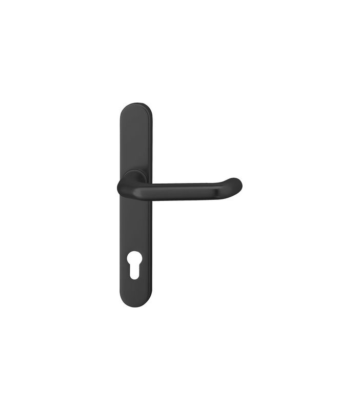 Drückergarnitur Kronos 1300/0035 LS oval ,PZ92/8,RAL 9005