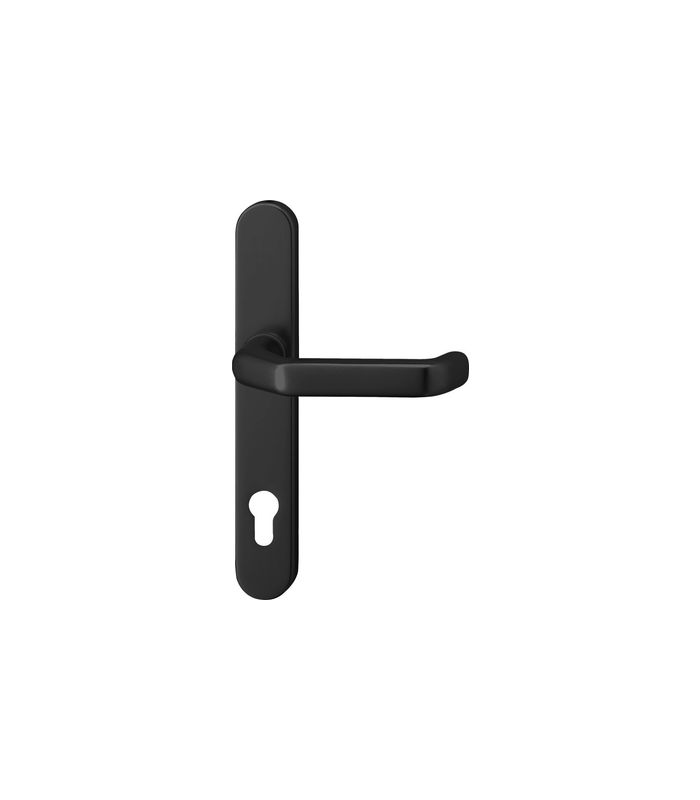 Drückergarnitur Kronos 1200/0035 LS oval ,PZ92/8,RAL 9005