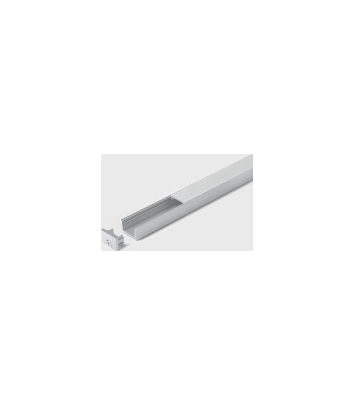 LED ChannelLine D2 Profil, opal L=3000, Alu- und Abdeckprofil