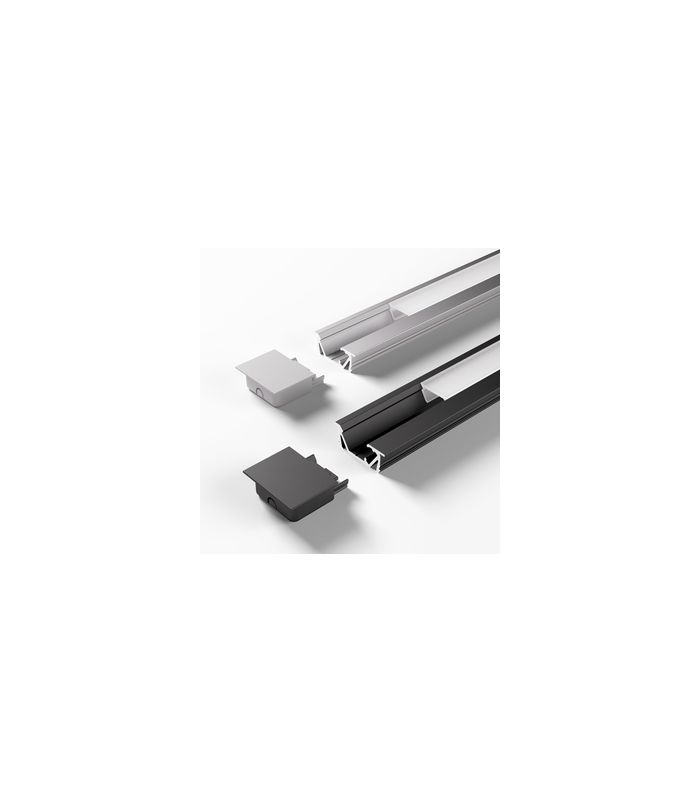 ChannelLineG2 Profil, black, opal10-er Set L=3000, Alu-und Abdeckprofil