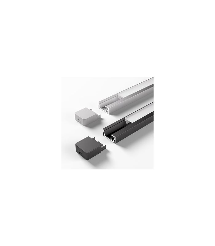 ChannelLineG1 Profil, black, opal10-er Set L=3000, Alu-und Abdeckprofil