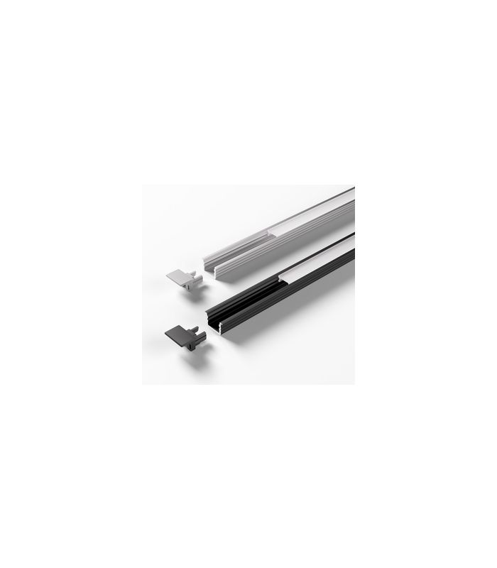 ChannelLine i2 Profil, black, opal, 10erSet L=3000, Alu-und Abdeckprofil