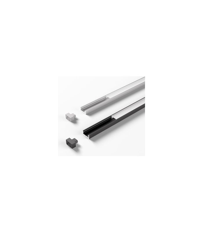 ChannelLine i Profil black, opal, 10erSet L=3000, Alu-und Abdeckprofil