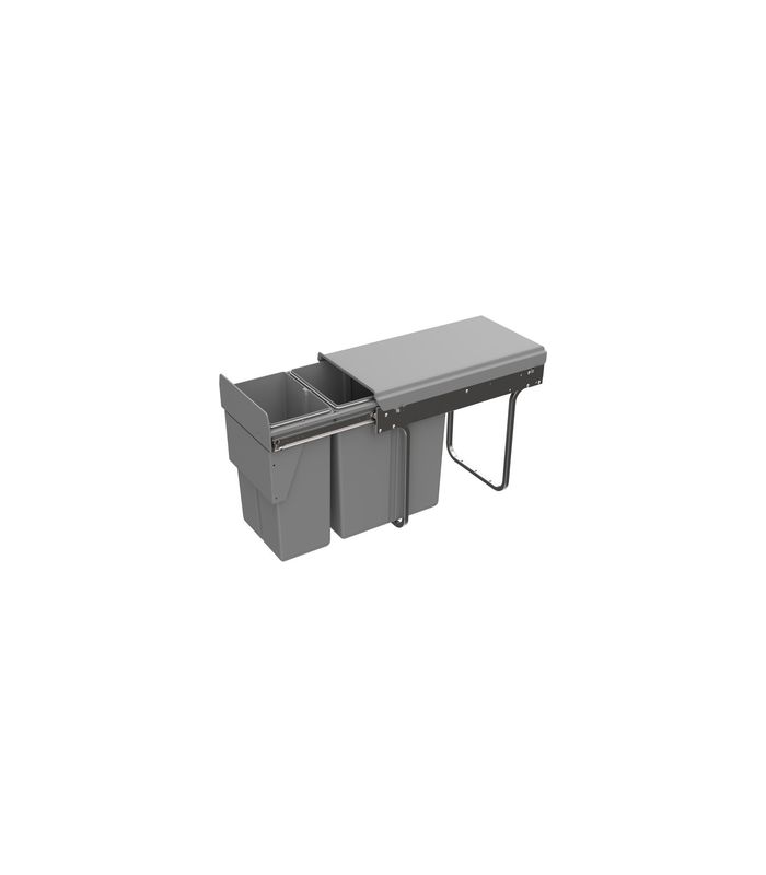 Küchen-Abfallsystem,Schrankb.min.300mm BIN it. Duo 49476,1x20/1x10l, Eimer:KF