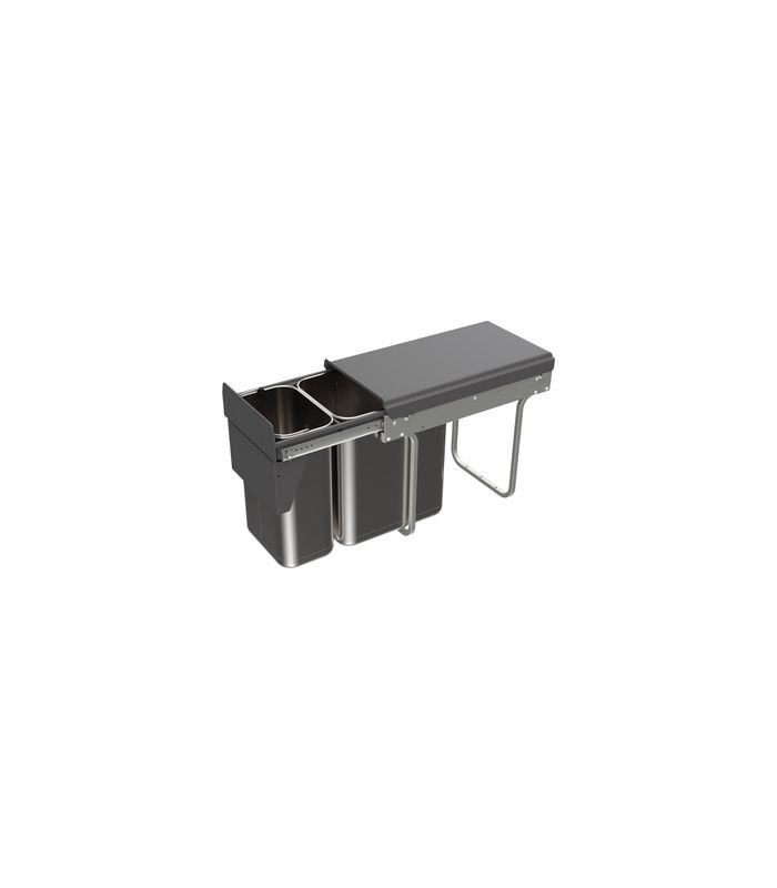 Küchen-Abfallsystem,Schrankb.min.300mm BIN it. Duo 49477,1x20/1x10l, Eimer:ER