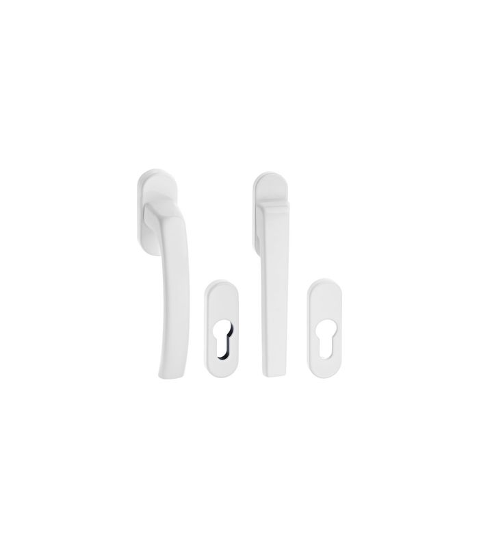 Griffgarnitur,Profilzylinder gelocht 1002/2793,Aluminium,verkehrsweiß