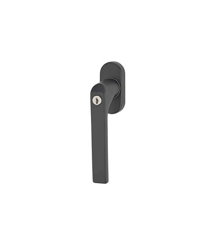 Fenstergriff Janus 1019/3043 abschl.,Druckknopfz.,7/43,90°,TBT,sw