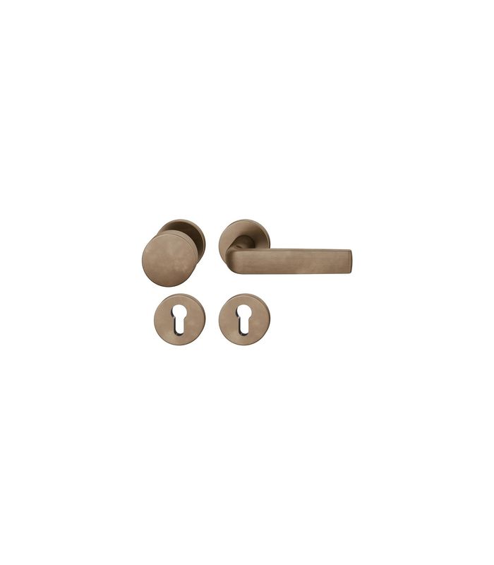 Wechselgarnitur 12 1267 Rosette rund ,PZ,8,d-bronze,TS39-58