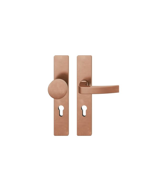 Wechselgarnitur 72 1163 LS eck,PZ72/8,DR,h-bronze,TS 39-48