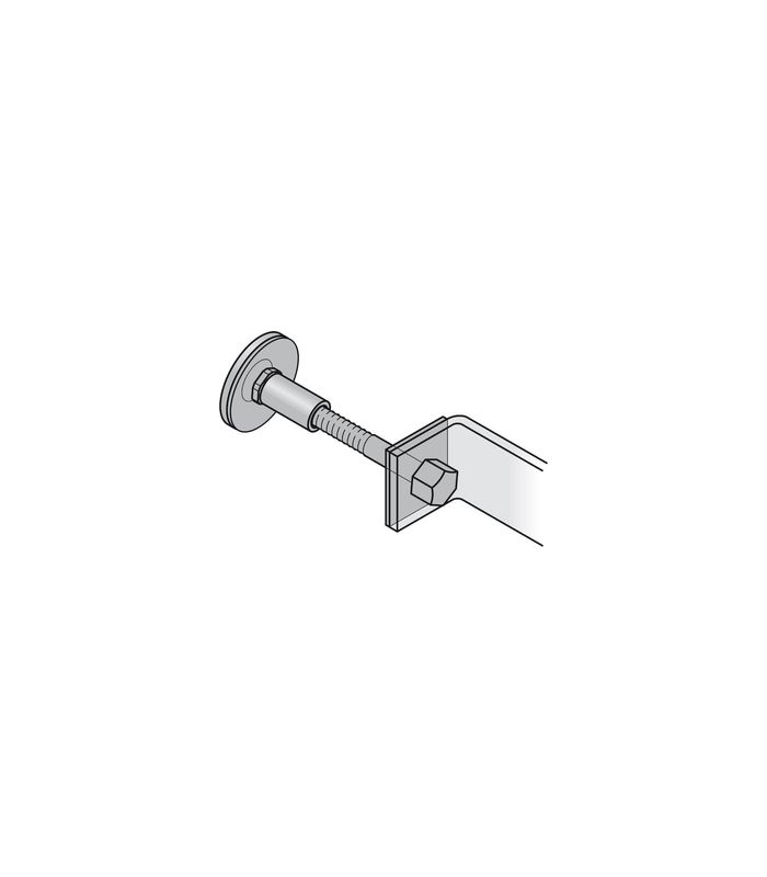 FSB Stoßgriff-Befestigung 05 0585, einseitig, für Griffmaß 25/35/40mm, Türstärke min. 75mm, Türstärke maximal 84mm, dunkelbronze, patiniert gewachst