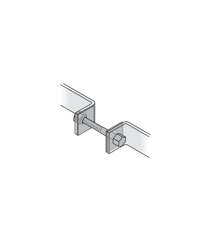 FSB Stoßgriff-Befestigung 05 0585, paarweise, für Griffmaß 25/35/40mm, Türstärke min. 35mm, Türstärke maximal 39mm, edelstahl, fein matt
