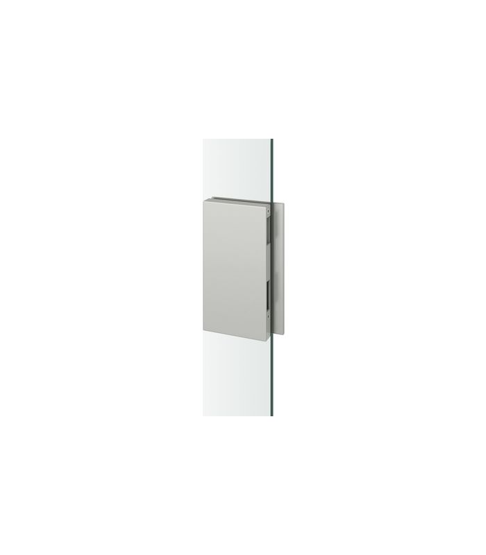Zimmertür- Ganzglas Gegenkasten, 13 4224, ohne Lochung, DIN Rechts, naturfarbig eloxiert