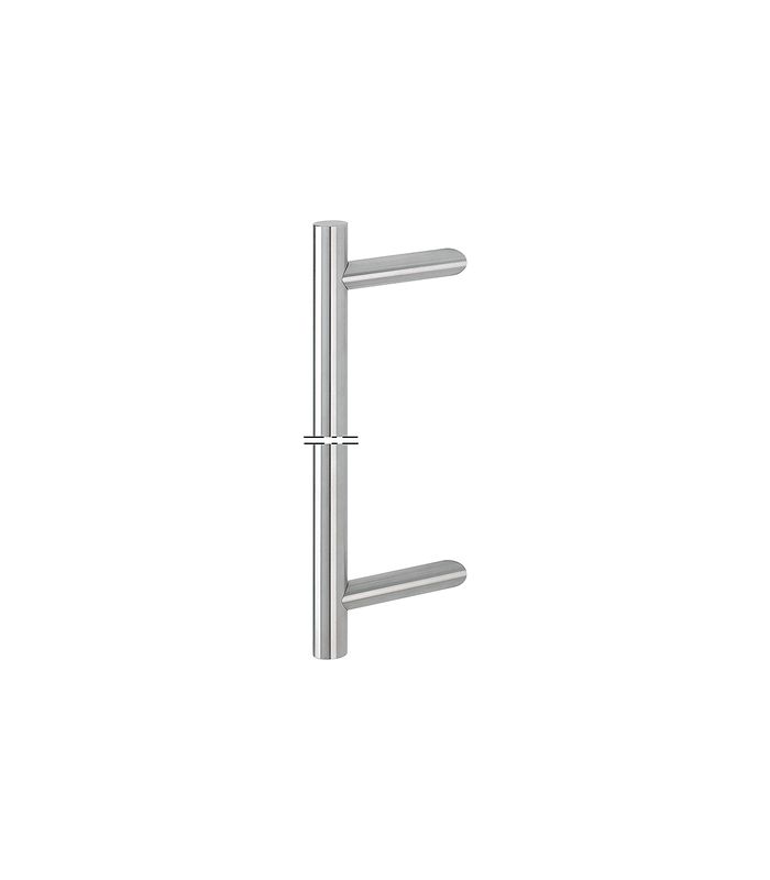 HOPPE Stoßgriff E5012 XL, BA 100- BA 970mm, Breite 109mm, L 250-1.000, Durchmesser 30mm, verdeckt verschraubt, edelstahl matt