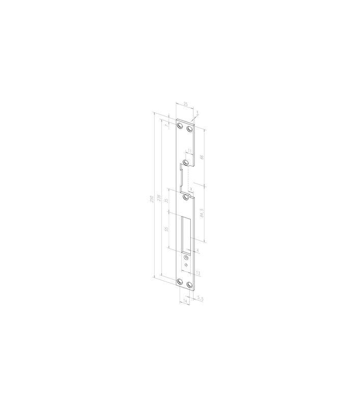 Flachschließblech 002 25x250 ktg,verzinkt