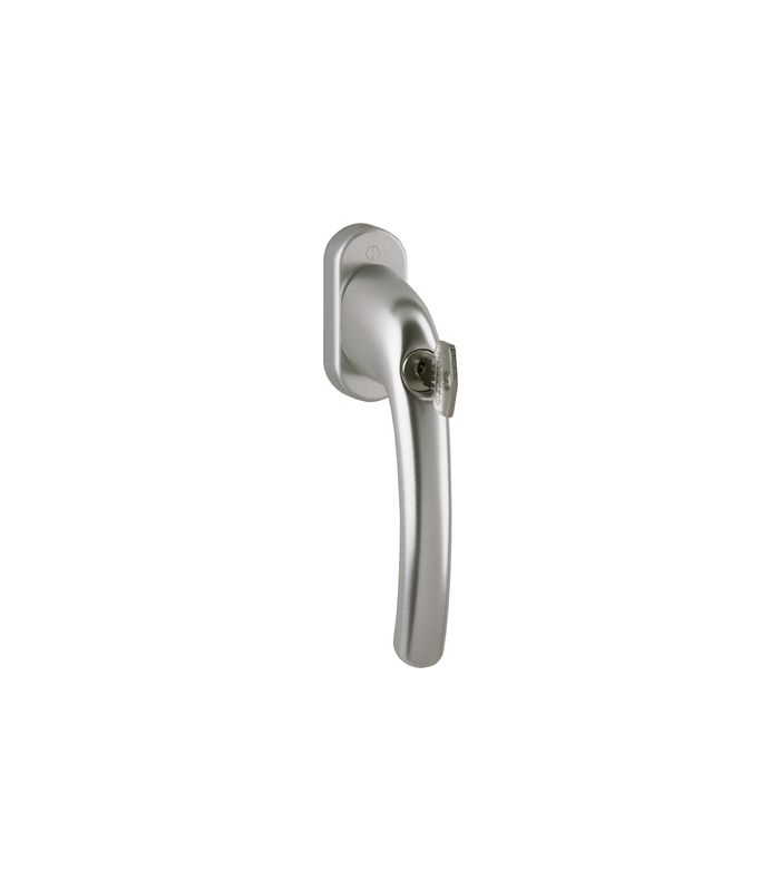 Drehkipp-Fenstergriff, abschließbar, Tôkyô 0710S/U26 100NM, DIN Links-Rechts, 7/32mm, stahlfarbig