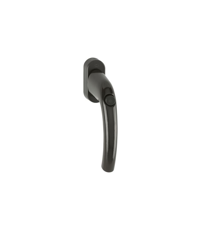 Drehkipp-Fenstergriff, abschließbar, Tôkyô 0710SV/U26, DIN Links-Rechts, 7/32mm, dunkelbraun seidenglänzend beschichtet