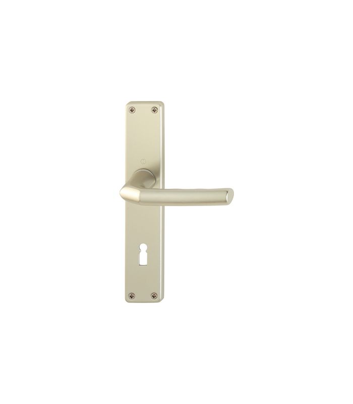 HOPPE Drückergarnitur Birmingham 1117/202SP, Langschild, eckig, Buntbart gelocht, Entfernung 72mm, Vierkant 8mm, Türstärke 37 - 47mm, Befestigungstechnik ohne Stütznocken, silber, neusilberfarben, eloxiert, DIY