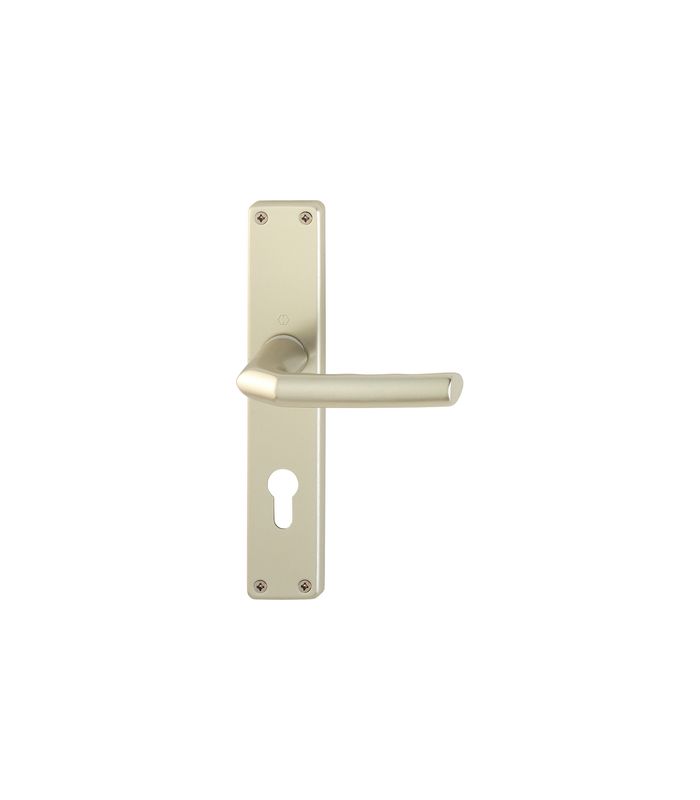 HOPPE Drückergarnitur Birmingham 1117/202SP, Langschild, eckig, Profilzylinder gelocht, Entfernung 72mm, Vierkant 8mm, Türstärke 37 - 47mm, Befestigungstechnik ohne Stütznocken, silber, neusilberfarben, eloxiert, DIY, VE 24