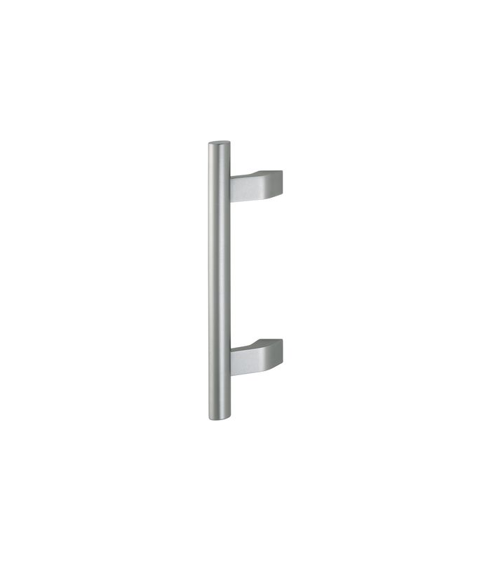 HOPPE Stoßgriff 5004, BA 210mm, Breite 68mm, L 330mm, Durchmesser 25mm, verdeckt verschraubt, stahlfarbig matt eloxiert