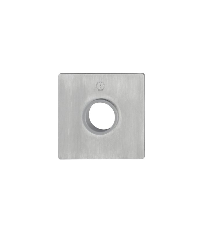 HOPPE Drückerrosettenpaar E848-SK, außen/innen, eckig, ohne Stütznocken, 2mm, edelstahl matt