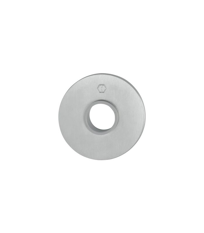 HOPPE Drückerrosettenpaar E849-SK, außen/innen, rund, ohne Stütznocken, 2mm, edelstahl matt