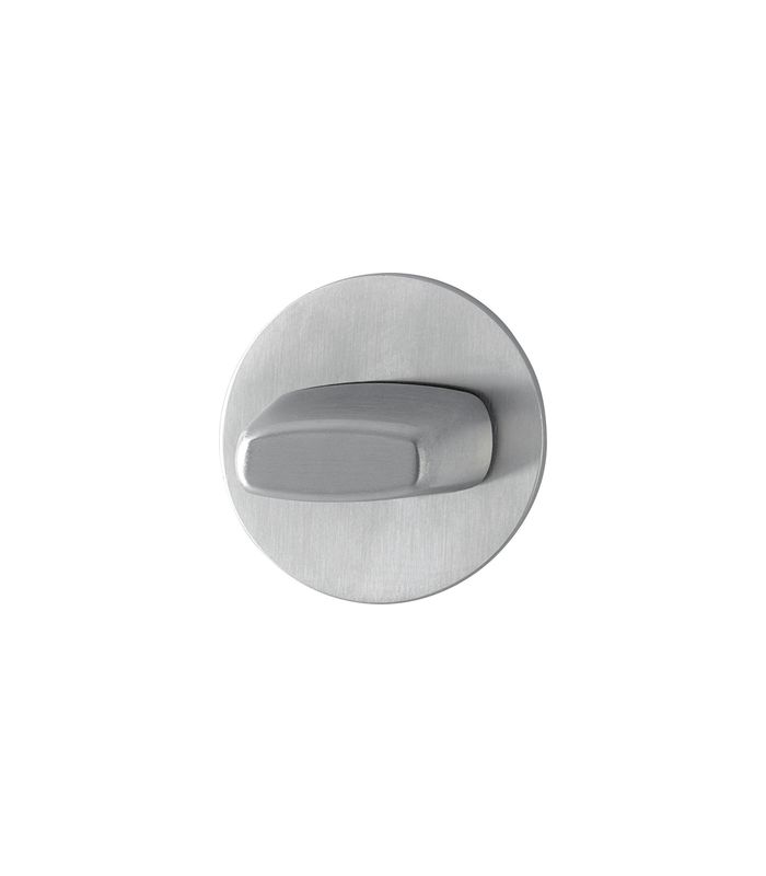HOPPE Schlüsselrosettenpaar E849S-SK, außen/innen, rund, ohne Stütznocken, WC Schlitzkopf, Höhe 2mm, Türstärke min. 35mm, Türstärke maximal 45mm, grau, edelstahl matt, DIY