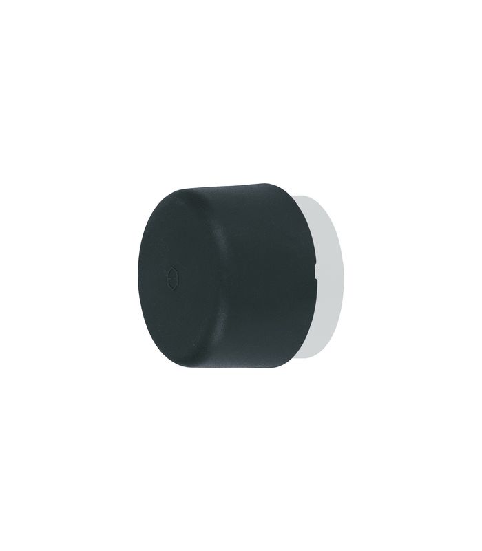 Wandtürstopper, mit aufgesetztem Gummipuffer, K487, Durchmesser 32mm, verkehrsweiß