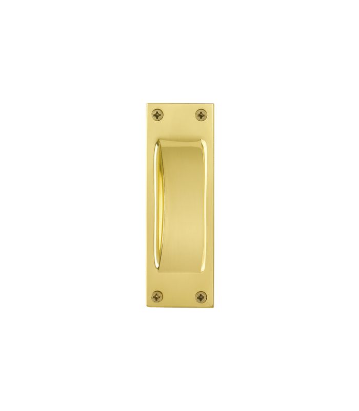 HOPPE Muschelgriff M421,120x40, offen, ungelocht, messing poliert lackiert