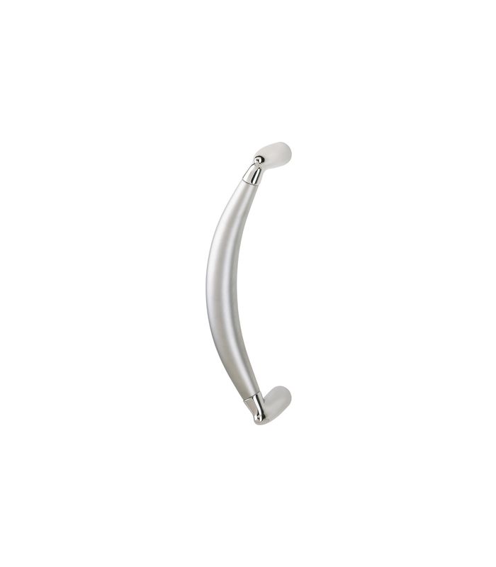 HOPPE Stoßgriff Athinai M516, BA 250mm, Breite 64mm, L 250mm, verdeckt verschraubt, verchromt/matt verchromt-Resista