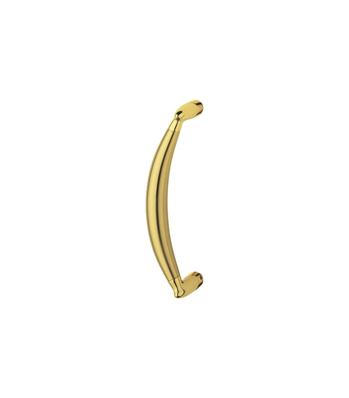 HOPPE Stoßgriff Athinai M516, BA 250mm, Breite 64mm, L 250mm, verdeckt verschraubt, messingfarben poliert/satiniert-Resista (bicolor)