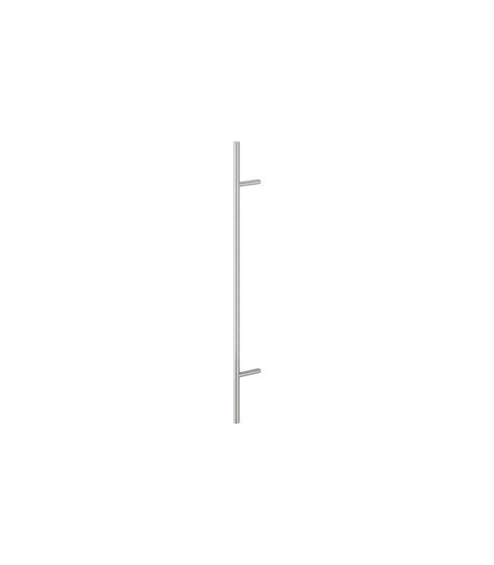 HOPPE Stoßgriff E5012, BA 1.000mm, Breite 109mm, L 1.400mm, Durchmesser 30mm, verdeckt verschraubt, edelstahl matt