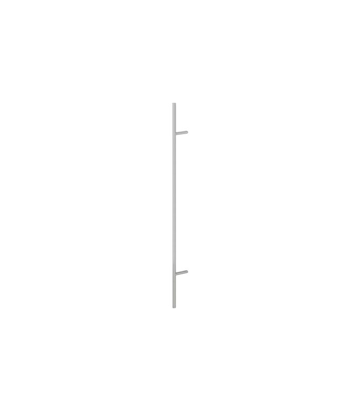 HOPPE Stoßgriff E5012, BA 1.300mm, Breite 109mm, L 1.800mm, Durchmesser 30mm, verdeckt verschraubt, edelstahl matt