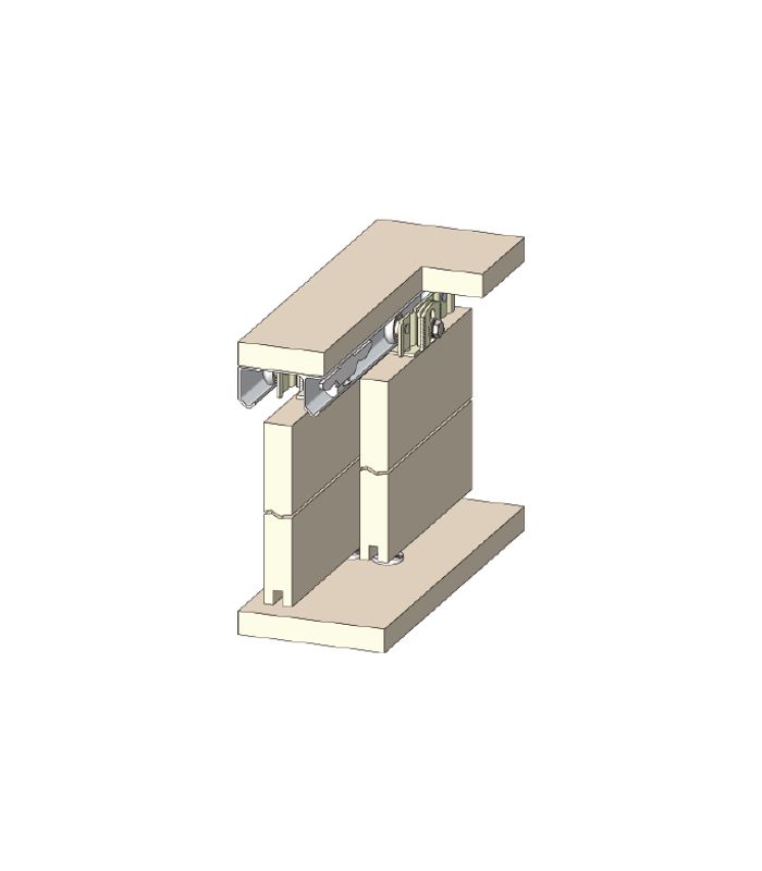 Schiebetürbeschlag verzinkt komplett Garnitur (=1 Türe) 30