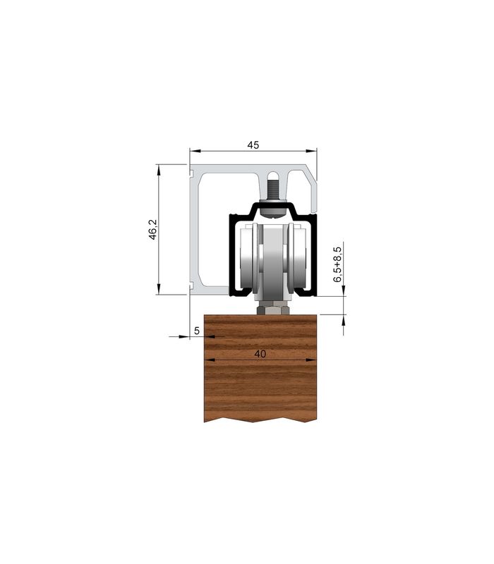 OT-Abdeckkappe, für Montageschiene, Aluminium, silberfarbig eloxiert