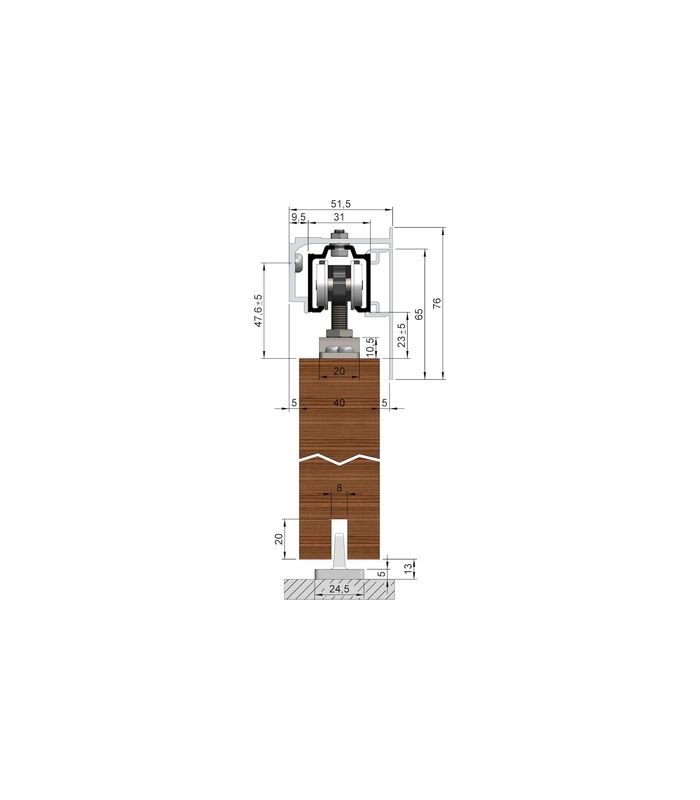 OT-Abdeckkappe, für Montageschiene, Aluminium, silberfarbig eloxiert
