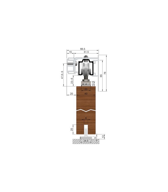 OT-Abdeckkappe, für Montageschiene, Aluminium, silberfarbig eloxiert