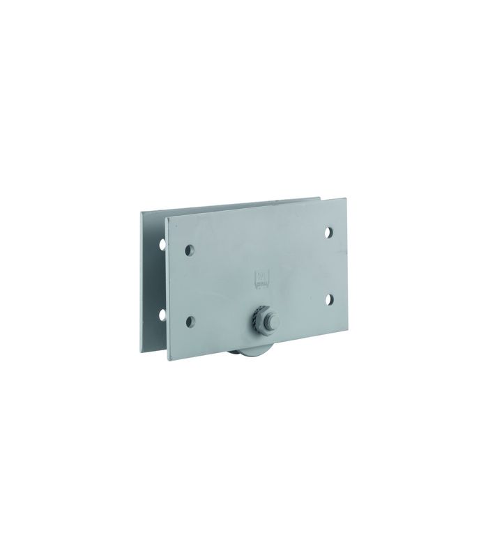 Schiebetor-Rolle, mit Seitenplatten, 981 SP, blau chromatiert