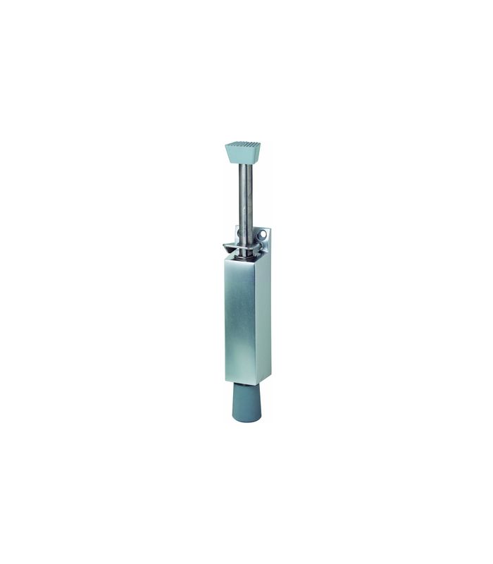 OT-Türfeststeller, mit Tretbolzen, Hub 120mm, 1046, silberfarbig eloxiert