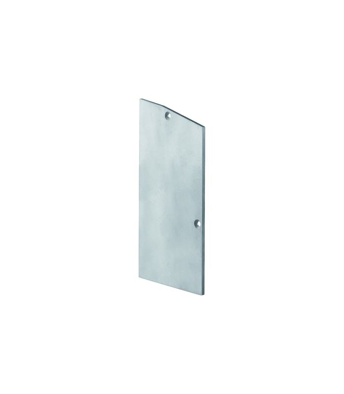 Schieb.ft.laden-Abdeckkappe, für Montageschiene einspurig, Aluminium, pressblank