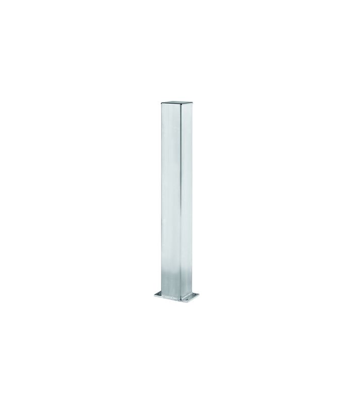 Einfahrtstor-Technikleerpfosten, zum Aufschrauben, Aluminium, roh, H 1250mm