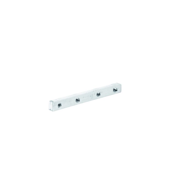 Schiebetür-Schienenverbinder, 150-03, Aluminium blank, Länge 100mm