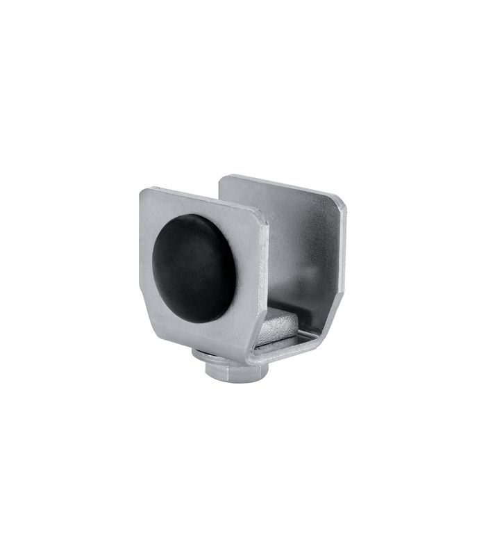 Schiebetor-Schienenstopper, 500 P, Stahlblau passiviert galvanisch verzinkt