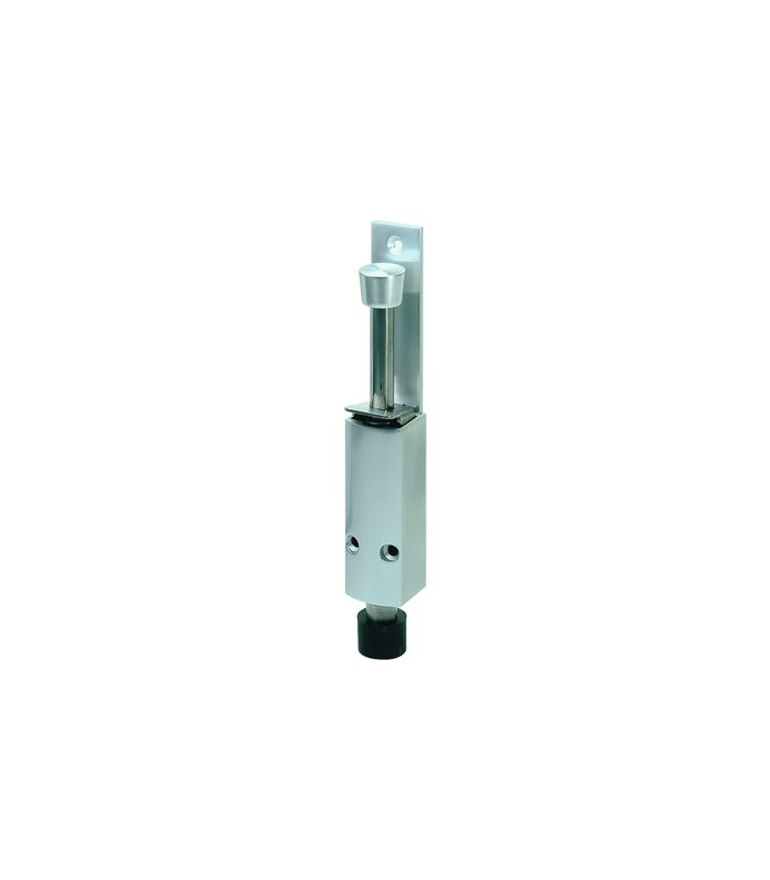 OT-Türfeststeller, mit Tretbolzen, Hub 60mm, 1223, messingfarbig eloxiert