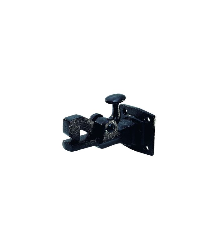 Torfeststeller, 1308, mit Anschraubplatte, Temperguss schwarz, B34mm, H85mm, L134mm