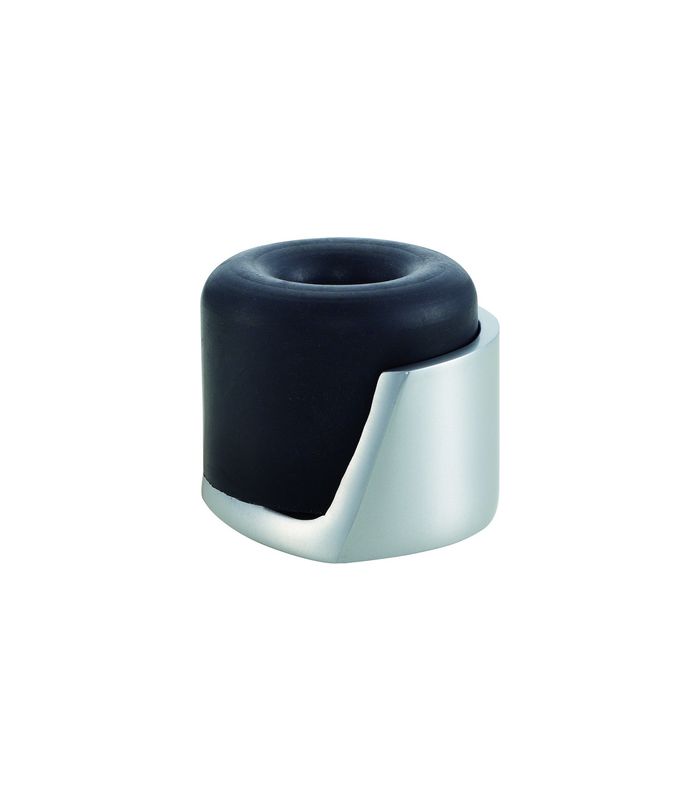 Bodentürstopper, 2013, H 36mm, Ø 46mm, mit Verdrehsicherung, ALU, neusilberfarbig eloxiert
