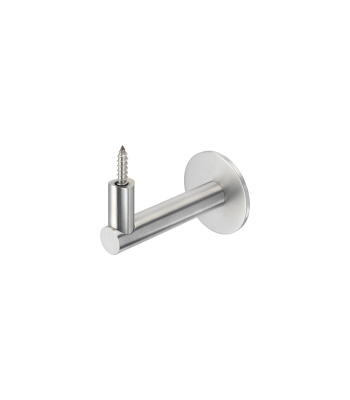 GA-Handlaufstütze, 4547, mit gewölbter Auflage, Aluminium, silber eloxiert