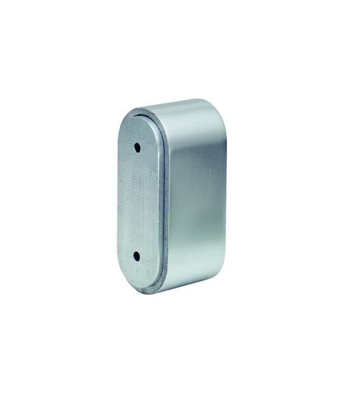 GA-Handlaufstütze, 4555, mit flacher Auflage, Aluminium, neusilberfarbig eloxiert