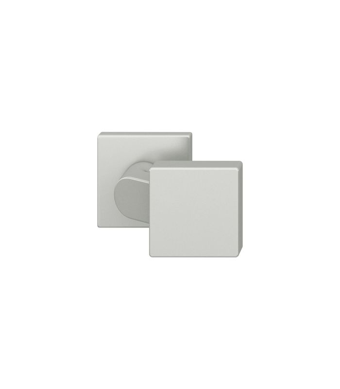 FSB Knopf ASL 23 0812, Rosette, eckig, DIN Links-Rechts, mit Stütznocken, silber, naturfarben eloxiert