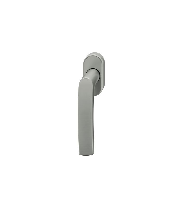 Drehkipp- Fenstergriff 34 1015, mit ovaler schmaler Rosette, Vierkant 7x 24-38, hellbronze patiniert gewachst