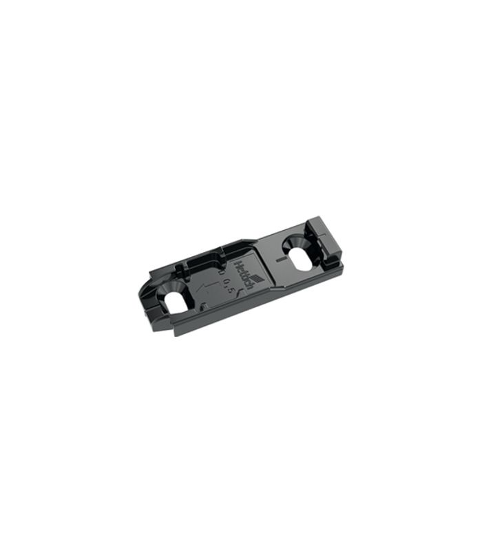 Möbel- Linear-Montageplatte, Distanz 3mm, System 8099, 9091816, Zinkdruckguss obsidianschwarz